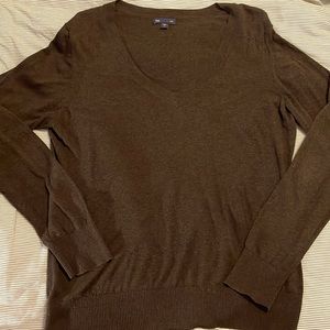Brown VNeck sweater, Size XL  Gap Factory